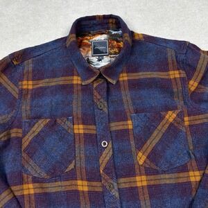 Pladra Shirt Mens Large Portsmouth Plaid Long Sleeve Flannel Button Up Casual